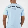 T-Shirt Logo Incurve Avant Arriere Bleu