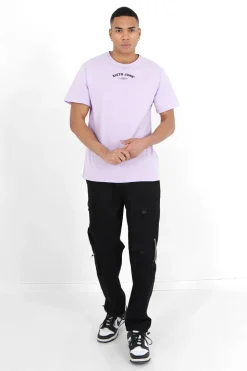 T-Shirt Logo Incurve Avant Arriere Violet
