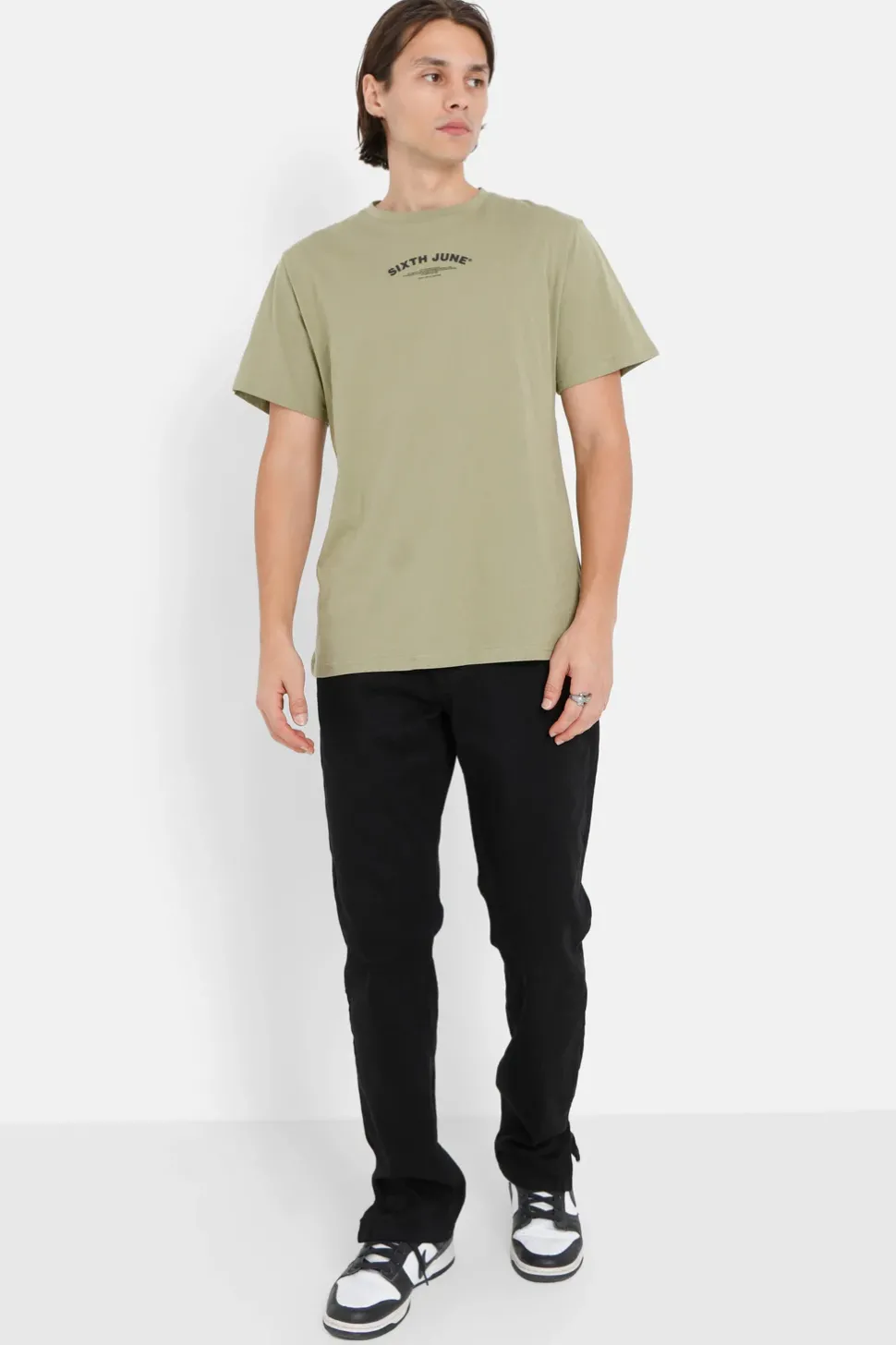 T-Shirt Logo Incurve Avant Arriere Vert