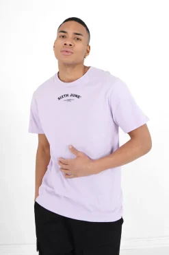 T-Shirt Logo Incurve Avant Arriere Violet
