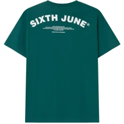 T-Shirt Logo Incurve Avant Arriere Vert Fonce