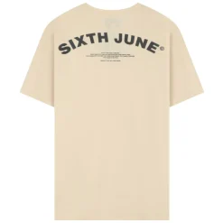 T-Shirt Logo Incurve Avant Arriere Beige