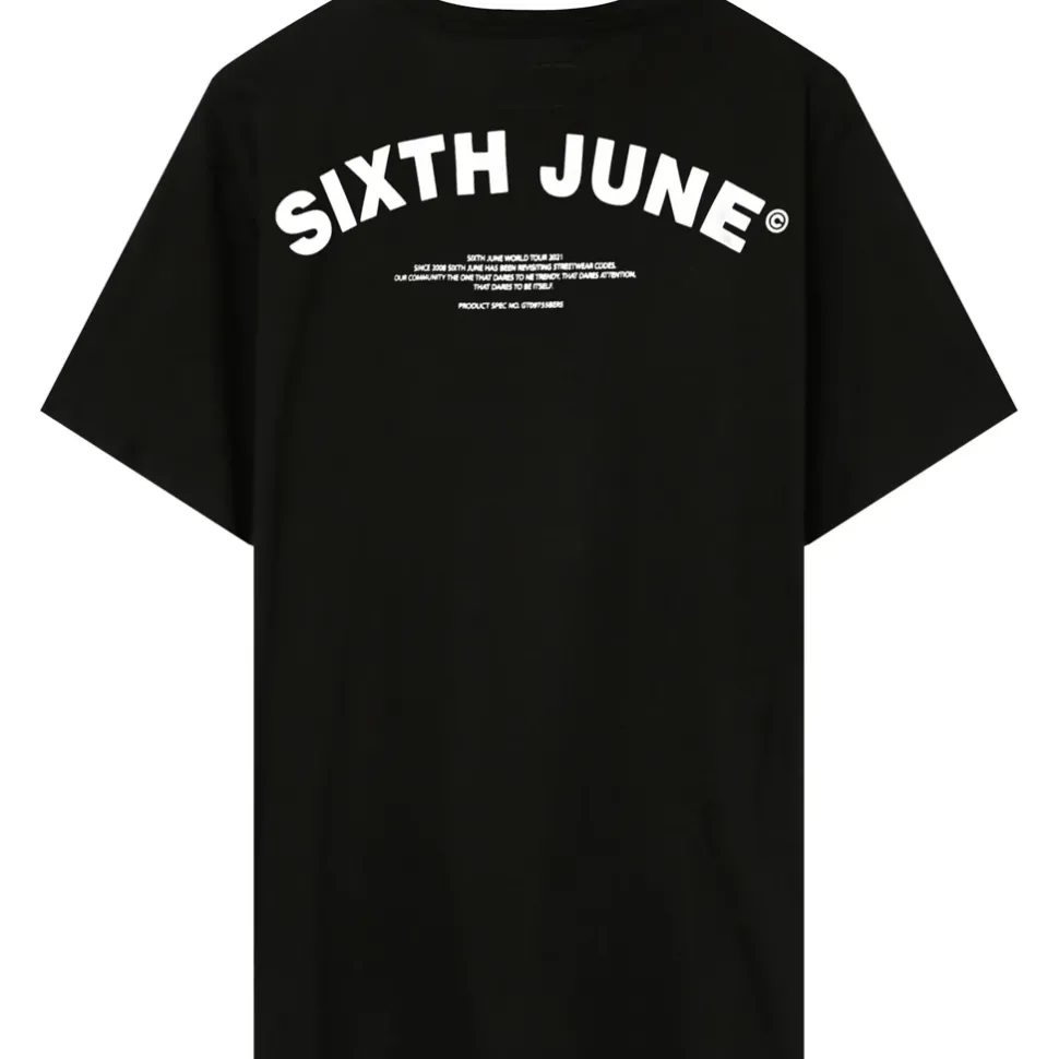 T-Shirt Logo Incurve Avant Arriere Noir
