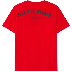 T-Shirt Logo Incurve Avant Arriere Rouge