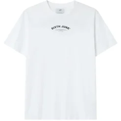 T-Shirt Logo Incurve Avant Arriere Blanc