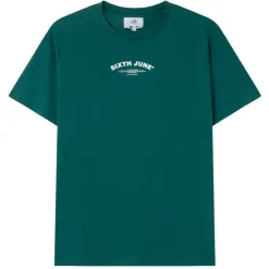 T-Shirt Logo Incurve Avant Arriere Vert Fonce