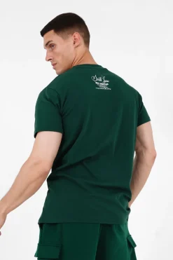 T-Shirt Logo Signature Vert Fonce