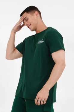 T-Shirt Logo Signature Vert Fonce