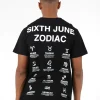 T-Shirt Manches Courtes Signes Zodiaque Noir