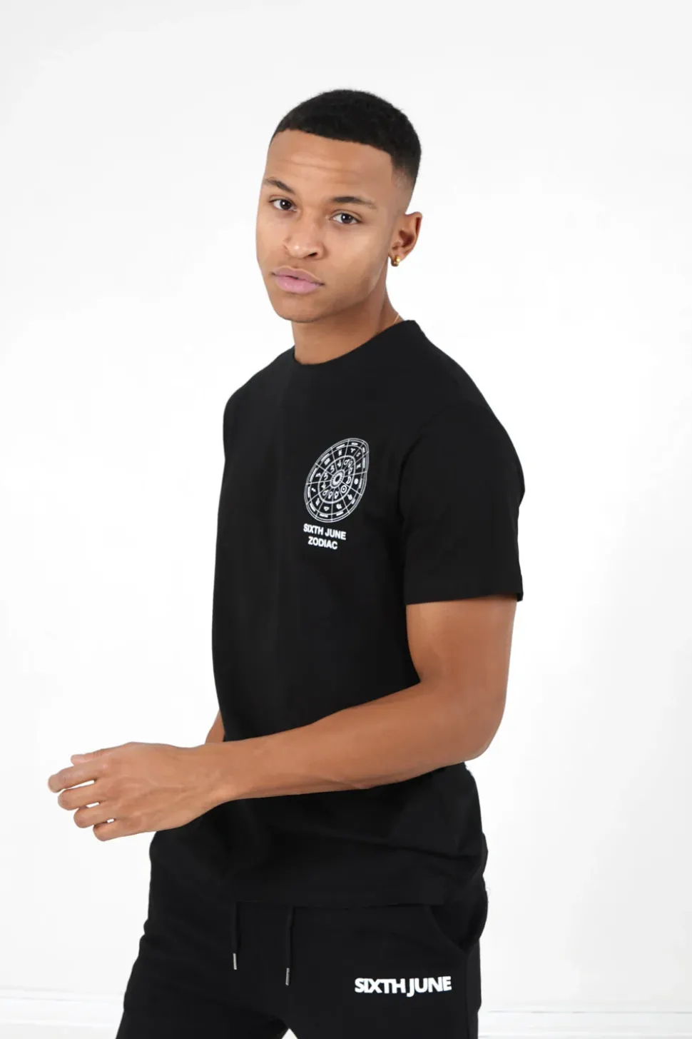 T-Shirt Manches Courtes Signes Zodiaque Noir