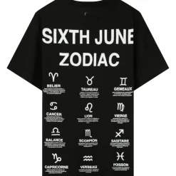 T-Shirt Manches Courtes Signes Zodiaque Noir