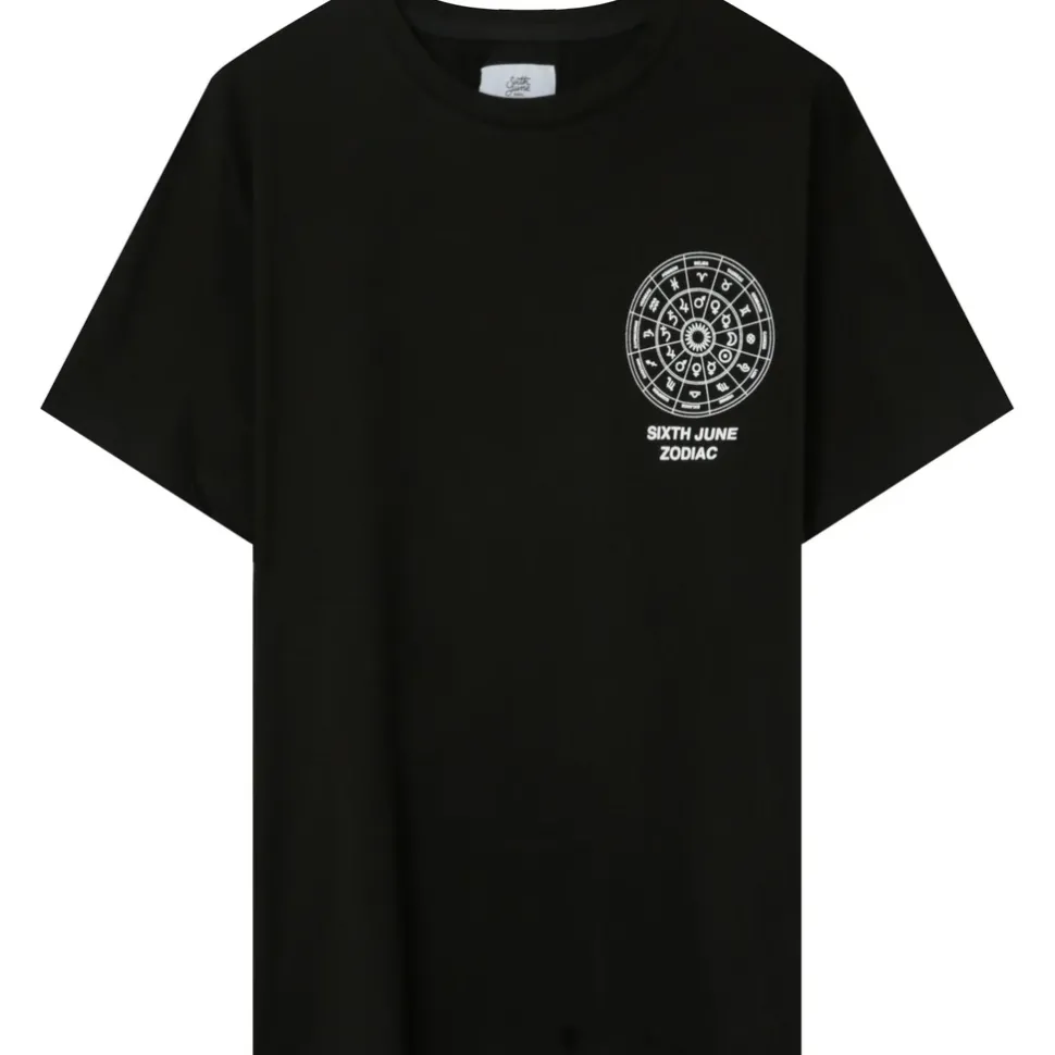 T-Shirt Manches Courtes Signes Zodiaque Noir