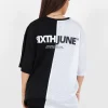 T-Shirt Mesh Bicolore Noir