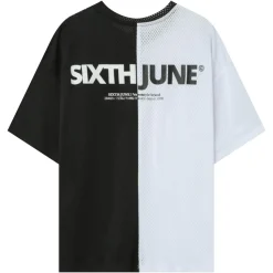 T-Shirt Mesh Bicolore Noir