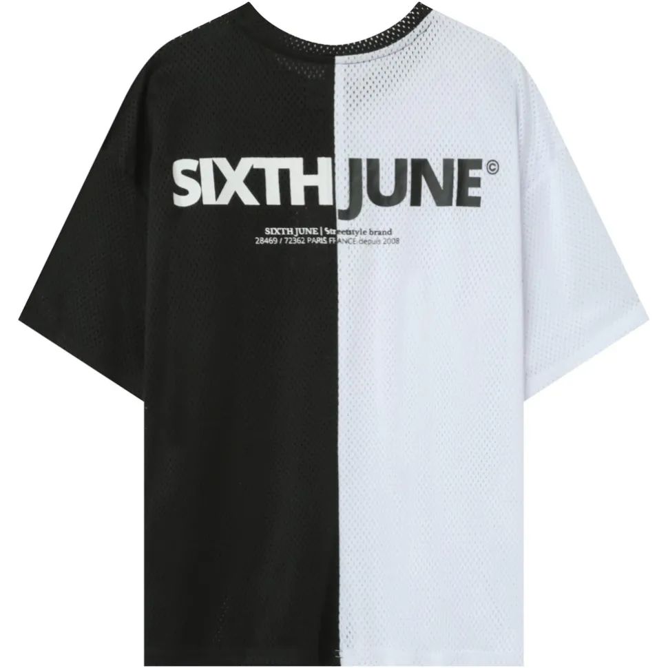 T-Shirt Mesh Bicolore Noir