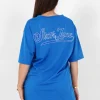 T-Shirt Mesh Logo Bleu