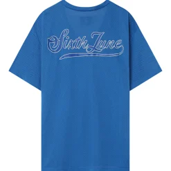 T-Shirt Mesh Logo Bleu