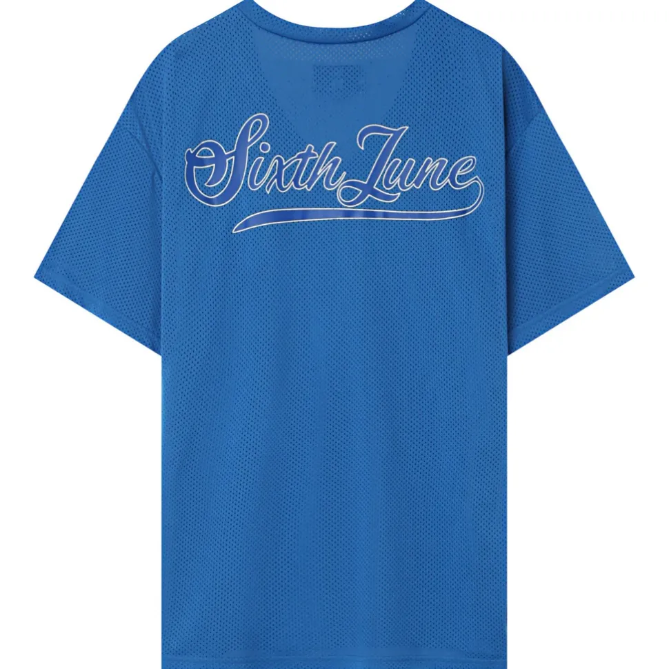 T-Shirt Mesh Logo Bleu