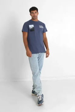 T-Shirt Moodboard Bleu Fonce
