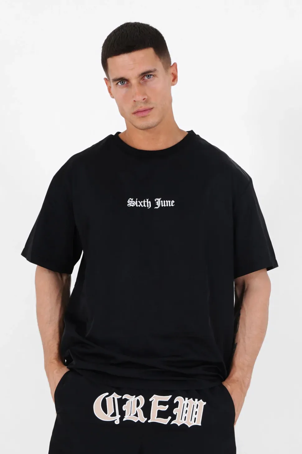 T-Shirt Oversize Gothique Noir