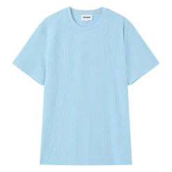 T-Shirt Plisse Bleu Clair