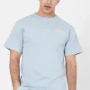 T-Shirt Retro Logo Bleu Clair