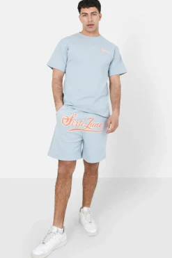 T-Shirt Retro Logo Bleu Clair