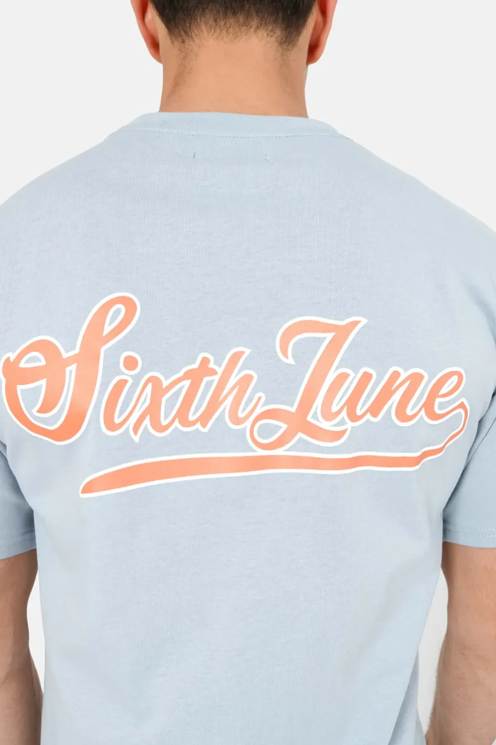 T-Shirt Retro Logo Bleu Clair
