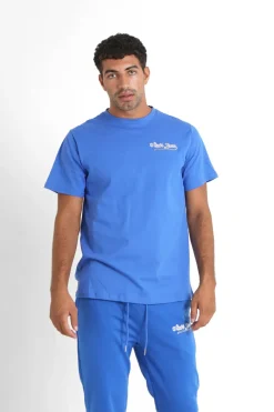 T-Shirt Retro Logo Bleu Fonce