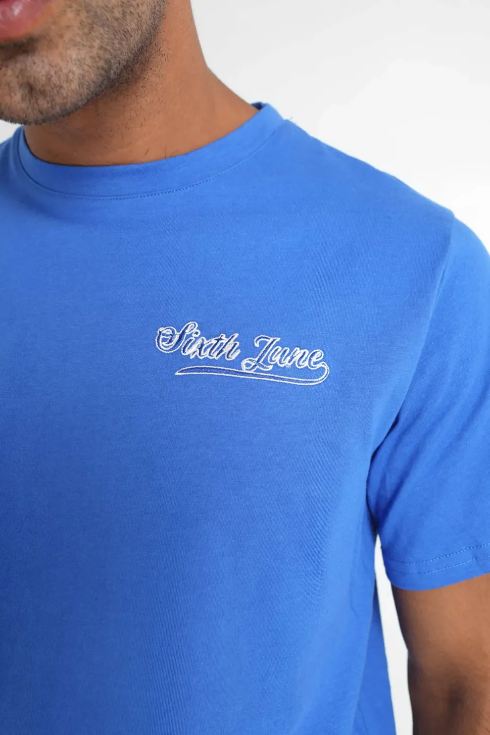 T-Shirt Retro Logo Bleu Fonce
