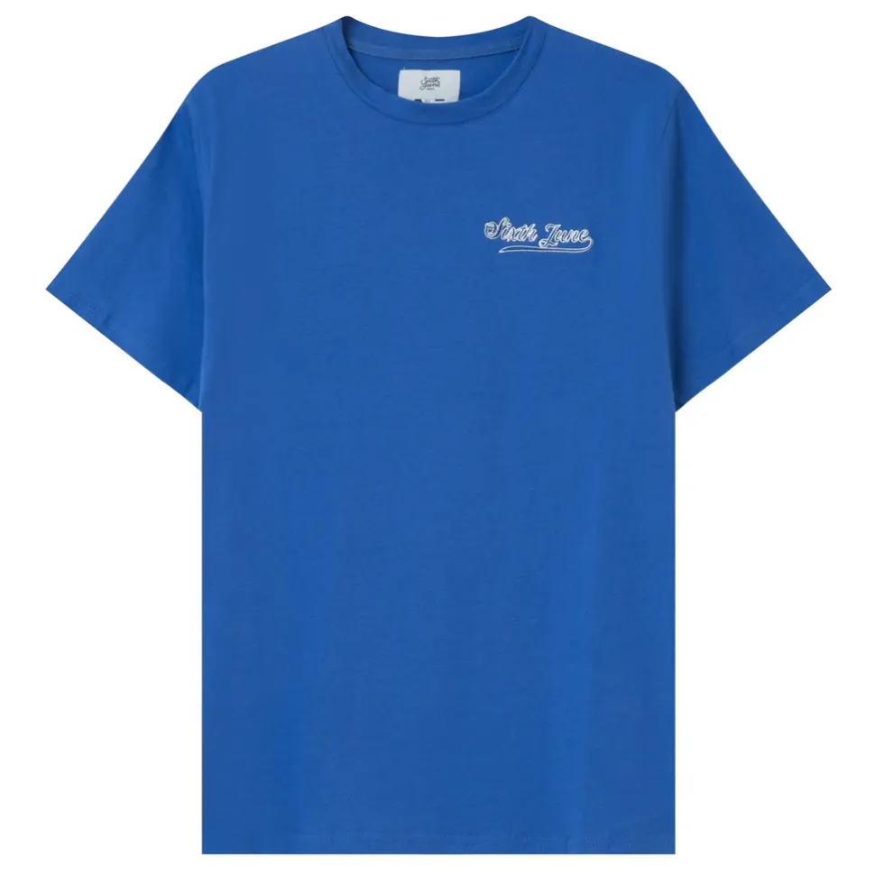 T-Shirt Retro Logo Bleu Fonce
