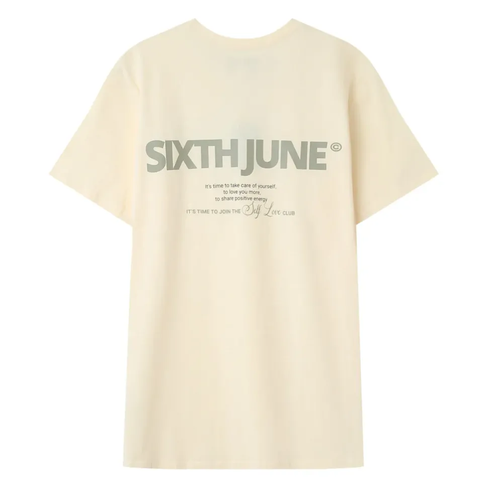 T-Shirt Self Love Club Beige Clair