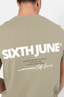 T-Shirt Self Love Club Vert Kaki