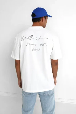 T-Shirt Signature Arriere Blanc Casse