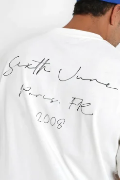 T-Shirt Signature Arriere Blanc Casse