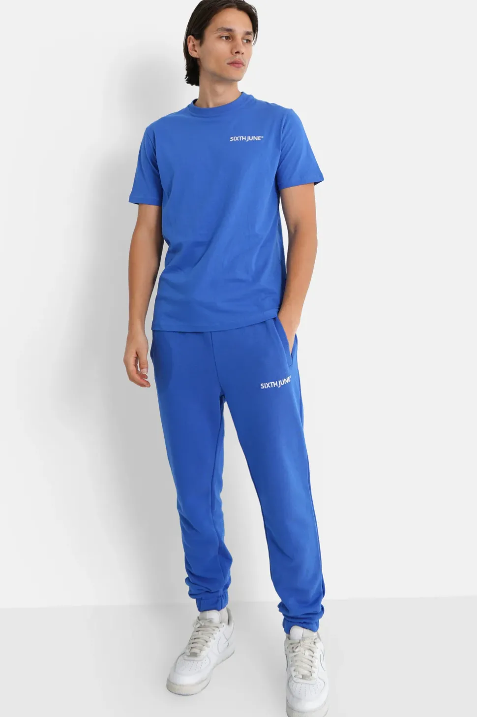T-Shirt Soft Logo Brode Bleu Fonce