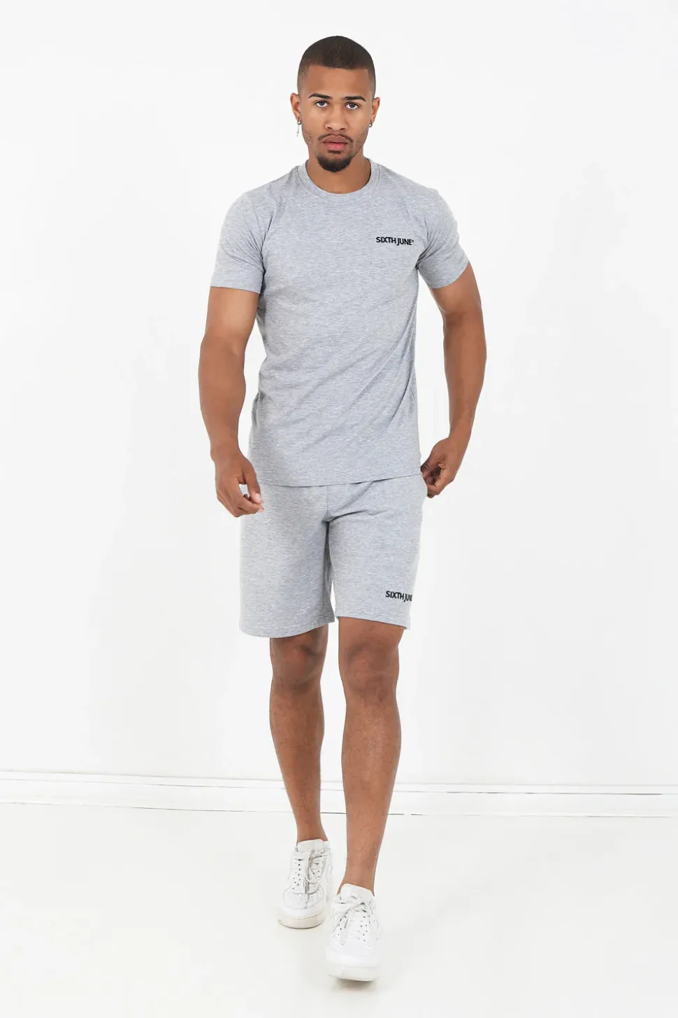 T-Shirt Soft Logo Brode Gris