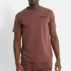 T-Shirt Soft Logo Brode Marron