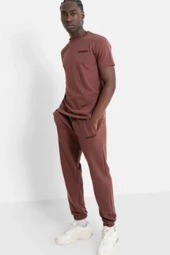 T-Shirt Soft Logo Brode Marron