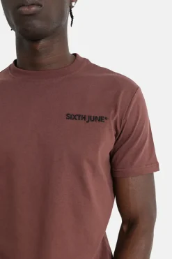 T-Shirt Soft Logo Brode Marron