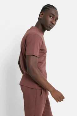 T-Shirt Soft Logo Brode Marron