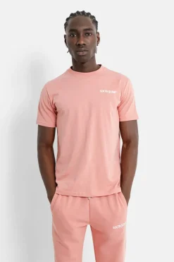 T-Shirt Soft Logo Brode Rose Clair