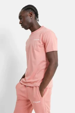 T-Shirt Soft Logo Brode Rose Clair