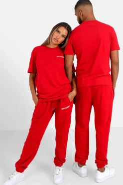 T-Shirt Soft Logo Brode Rouge