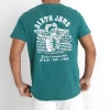 T-Shirt Squelette Gothique Vert Fonce