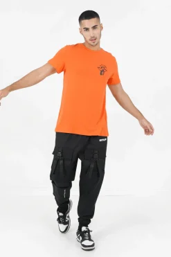 T-Shirt Squelette Gothique Orange