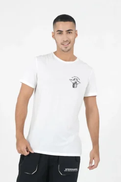 T-Shirt Squelette Gothique Blanc