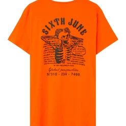 T-Shirt Squelette Gothique Orange