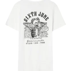 T-Shirt Squelette Gothique Blanc
