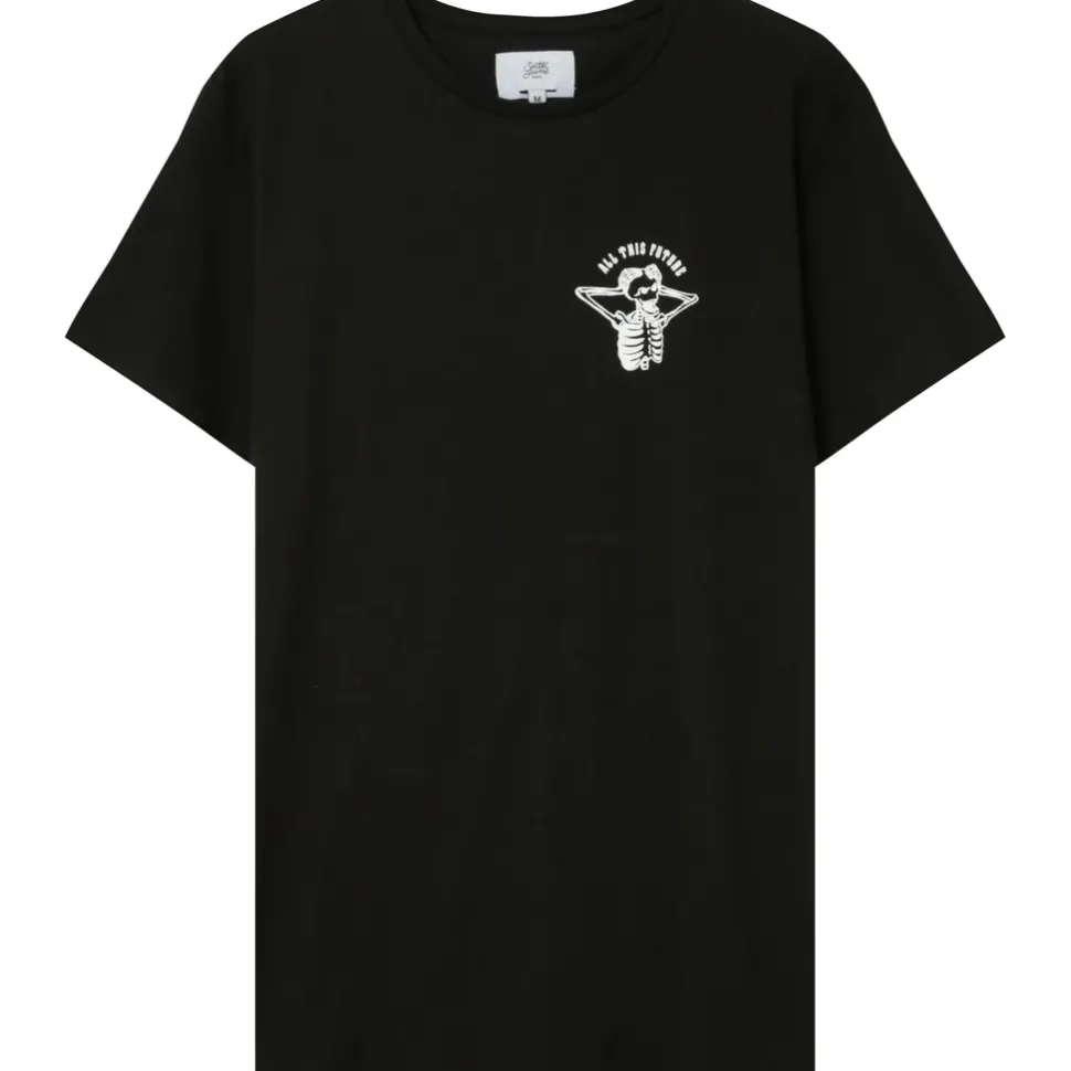 T-Shirt Squelette Gothique Noir